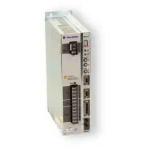 Allen Bradley 2098-DSD-HV030-SE servo drive front view, showing control panel, connectors, and wiring terminals – ideal for Allen Bradley 2098-DSD-HV030-SE repair services.
