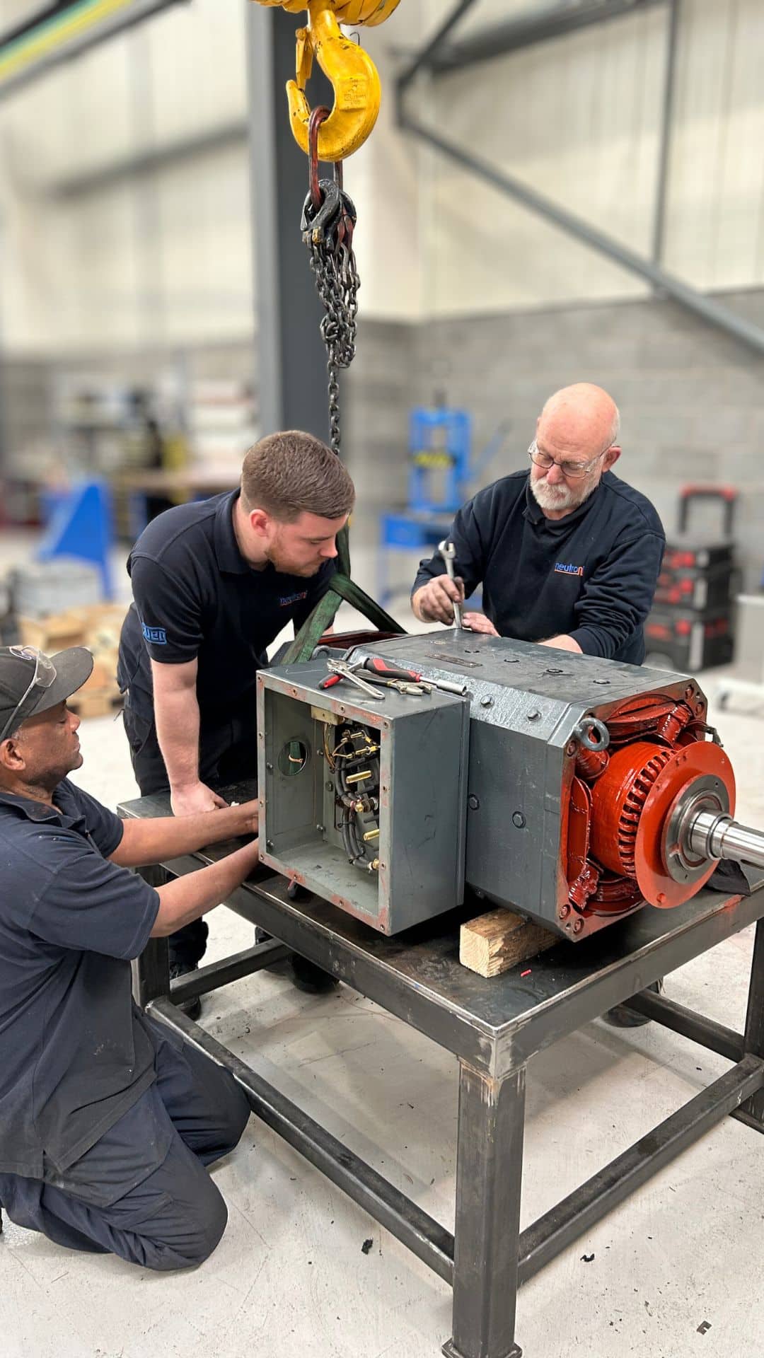 Rail Repair & Maintenance Services with engineers carrying out Rail Maintenance Service, Rail Repair, Rail Electronics Repair, Rail Mechanical Repair and full Rail Maintenance & Repair on industrial rail motor equipment.